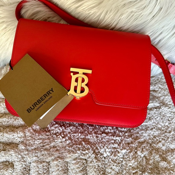NWT Burberry TB flap bag red - Picture 4 of 16